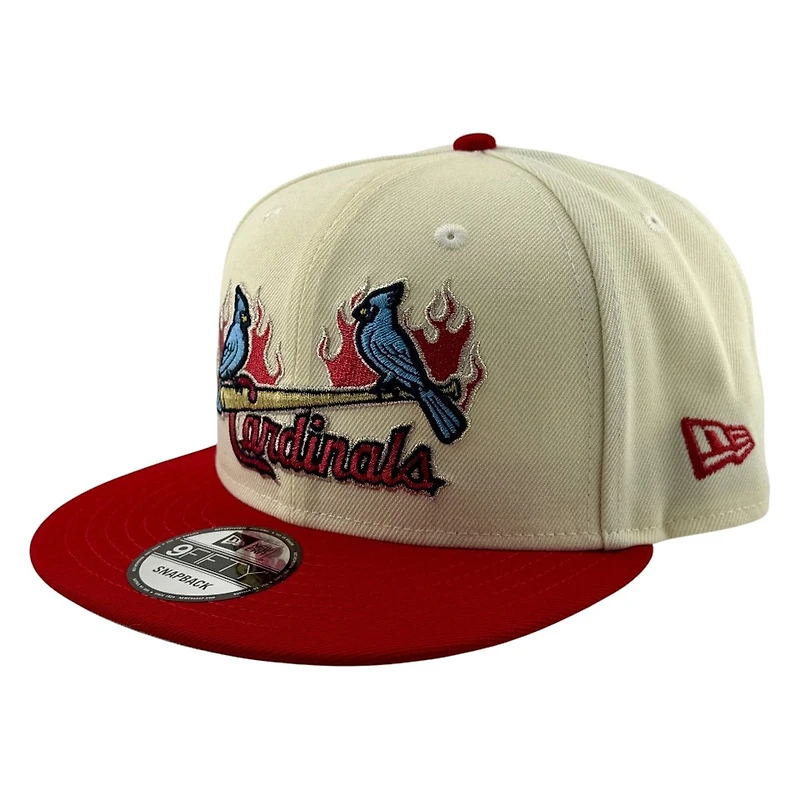 St. Louis Cardinals Chrome and Red Flaming Birds New Era 9FIFTY Snapback Hat