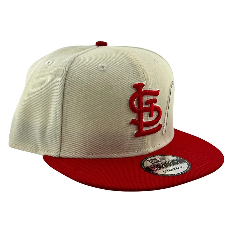 St. Louis Cardinals Chrome and Red Arch New Era 9FIFTY Snapback Hat
