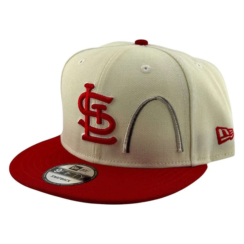 St. Louis Cardinals Chrome and Red Arch New Era 9FIFTY Snapback Hat