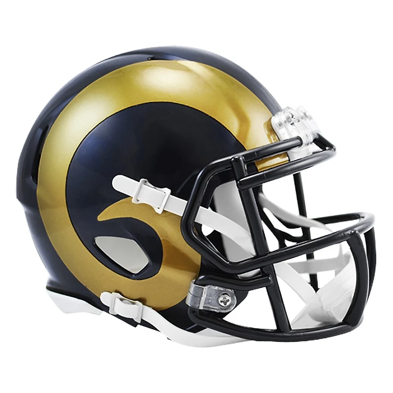 Los Angeles Rams Navy & Gold 2000-2016 Throwback Riddell Speed Mini Helmet