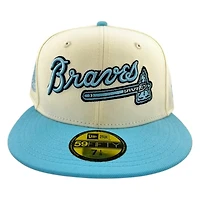 Atlanta Braves Off White Doscientos Blue Sunny Skies Collection New Era 59FIFTY Fitted Hat