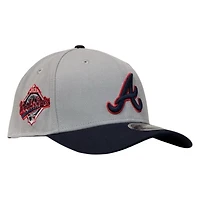 Atlanta Braves Gray Navy Two-Tone 1995 World Series Patch Navy UV New Era 9SEVENTY Adjustable Hat