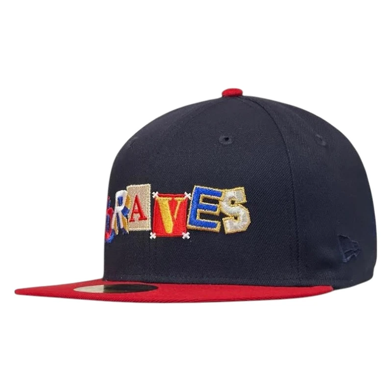 Atlanta Braves Navy Two Tone Ransom Logo 1999 World Series Patch New Era 59FIFTY Fitted Hat