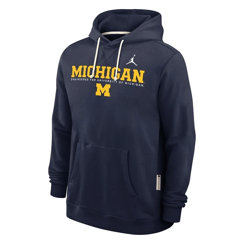 Michigan Wolverines Navy Air Jordan Standard Issue Pullover Hoodie