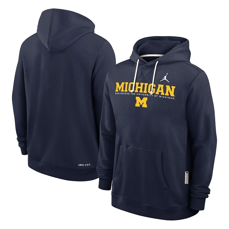 Michigan Wolverines Navy Air Jordan Standard Issue Pullover Hoodie