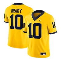 Michigan Wolverines Tom Brady Yellow Jordan Game Jersey