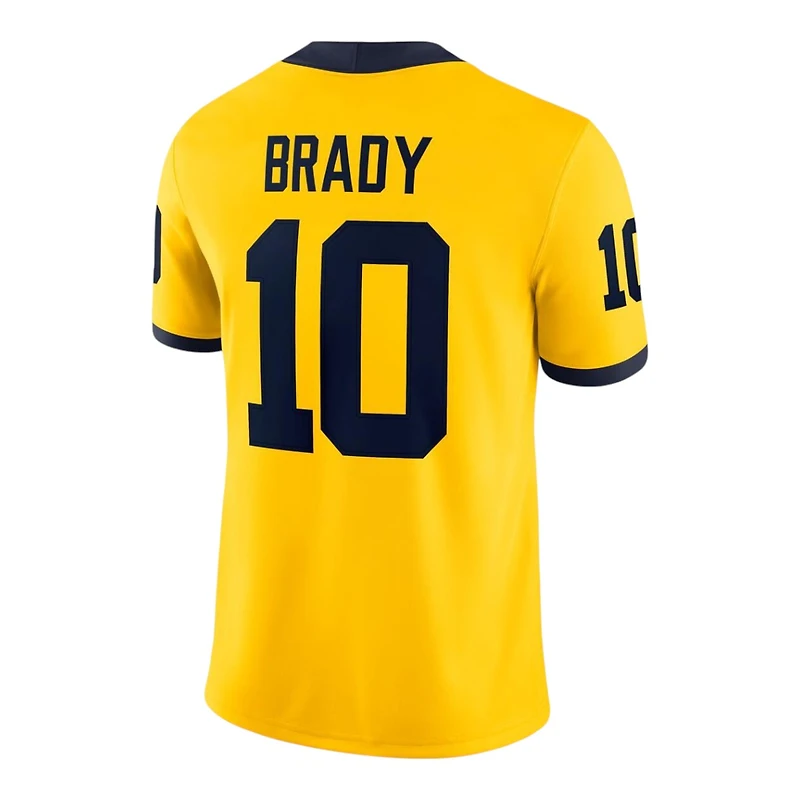 Michigan Wolverines Tom Brady Yellow Jordan Game Jersey
