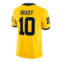 Michigan Wolverines Tom Brady Yellow Jordan Game Jersey