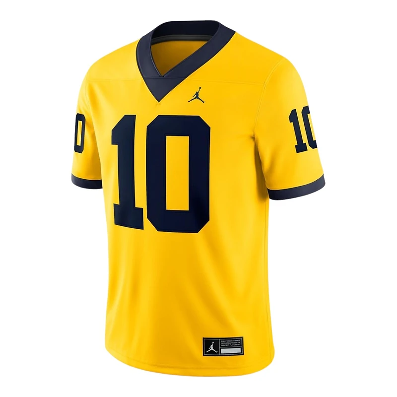 Michigan Wolverines Tom Brady Yellow Jordan Game Jersey