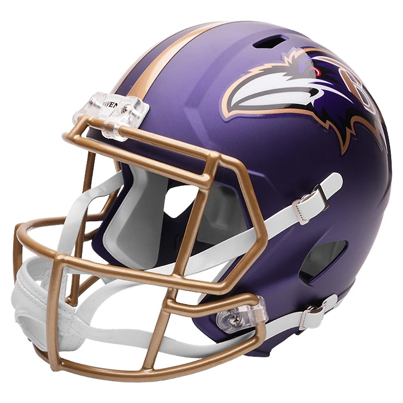 Baltimore Ravens Purple Rising Helmet On Field Alternate Riddell Full Size Speed Replica