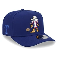 Texas Rangers Navy Cartoon New Era 9FIFTY A-Frame Snapback Hat
