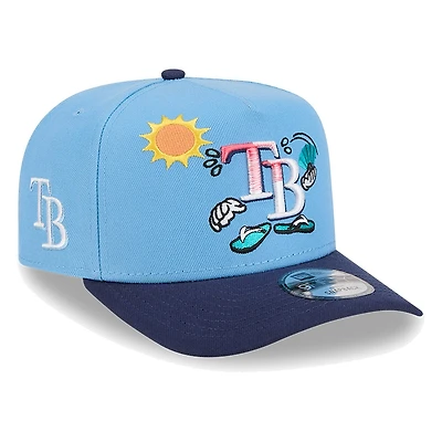 Tampa Bay Rays Light Blue Cartoon New Era 9FIFTY A-Frame Snapback Hat
