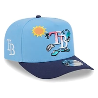 Tampa Bay Rays Light Blue Cartoon New Era 9FIFTY A-Frame Snapback Hat