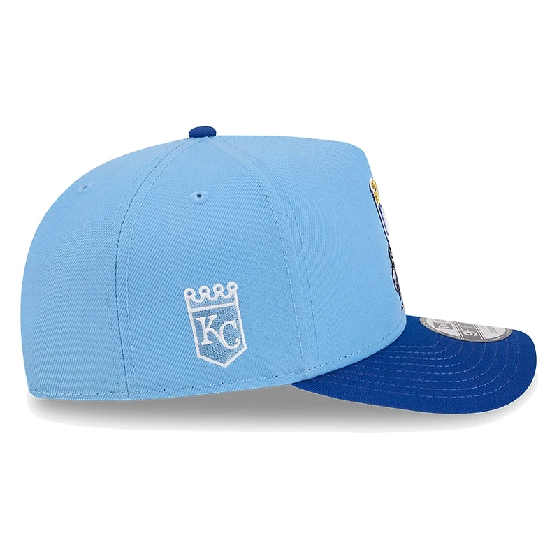 Kansas City Royals Light Blue Cartoon New Era 9FIFTY A-Frame Snapback Hat