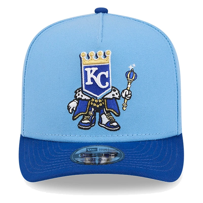 Kansas City Royals Light Blue Cartoon New Era 9FIFTY A-Frame Snapback Hat