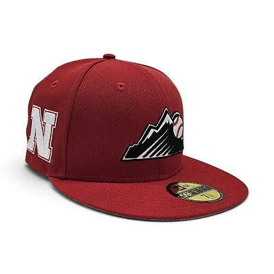 Colorado Rockies Red Leon the Lab Nebraska Cornhuskers Patch Grey UV New Era 59FIFTY Fitted Hat