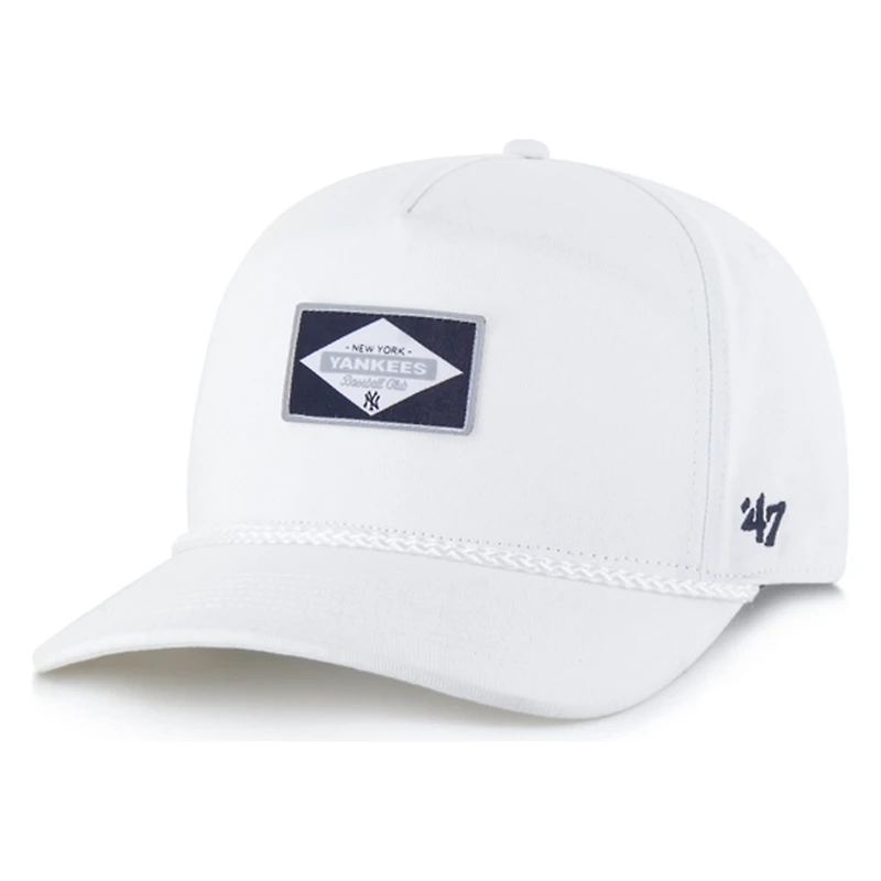 New York Yankees White Milkwood Rope '47 Hitch Snapback Hat
