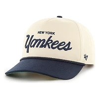 New York Yankees Natural Crosstown Script TT '47 Hitch Snapback Hat