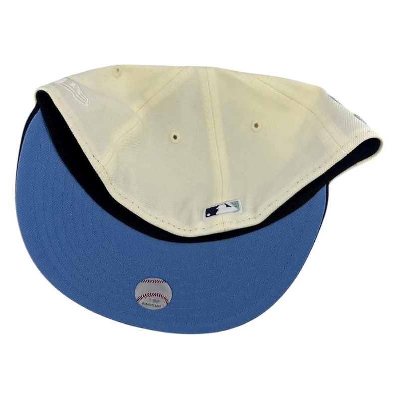 Los Angeles Dodgers Chrome and Ocean Blue City Connect 2Tone LA Side Patch New Era 59FIFTY Fitted Hat