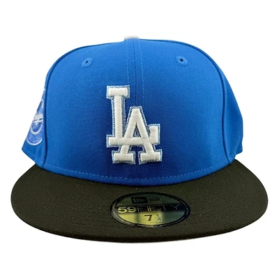 Los Angeles Dodgers Blue Azure 2Tone Back to Champs Circle Patch New Era 59FIFTY Fitted Hat