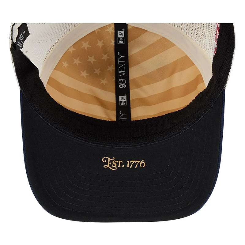 New York Mets 2026 Fourth of July USA 250 Patch New Era 9SEVENTY Trucker Adjustable Snapback Hat