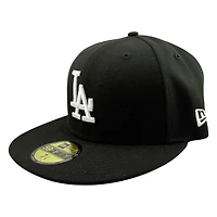 Los Angeles Dodgers Black 2025 WS Champions Patch Pink UV New Era 59FIFTY Fitted Hat