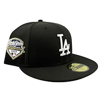 Los Angeles Dodgers Black 2025 WS Champions Patch Pink UV New Era 59FIFTY Fitted Hat