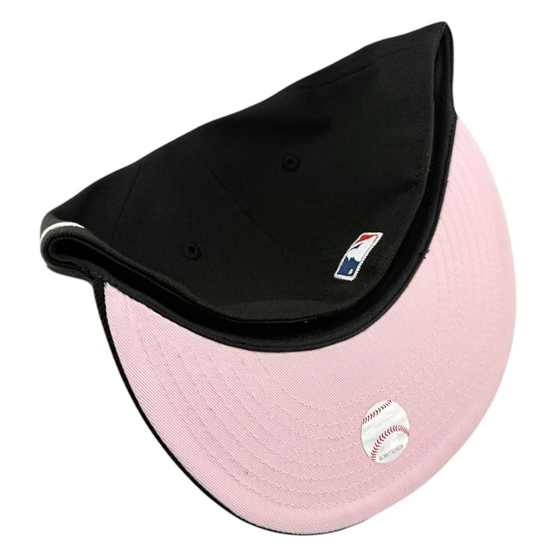 Los Angeles Dodgers Black 2025 WS Champions Patch Pink UV New Era 59FIFTY Fitted Hat
