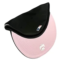 Los Angeles Dodgers Black 2025 WS Champions Patch Pink UV New Era 59FIFTY Fitted Hat