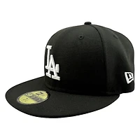 Los Angeles Dodgers Black 2025 WS Champions Patch Icy Blue UV New Era 59FIFTY Fitted Hat