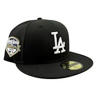 Los Angeles Dodgers Black 2025 WS Champions Patch Icy Blue UV New Era 59FIFTY Fitted Hat