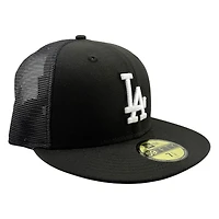 Los Angeles Dodgers Black Trucker Mesh Back Grey UV New Era 59FIFTY Fitted Hat