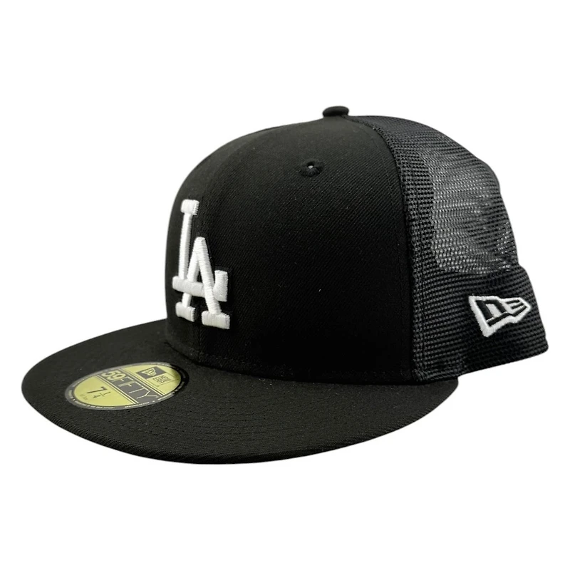 Los Angeles Dodgers Black Trucker Mesh Back Grey UV New Era 59FIFTY Fitted Hat