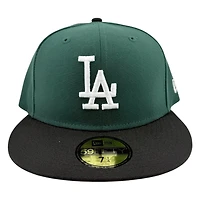 Los Angeles Dodgers Black and Two Tone Grey UV New Era 59FIFTY Fitted Hat