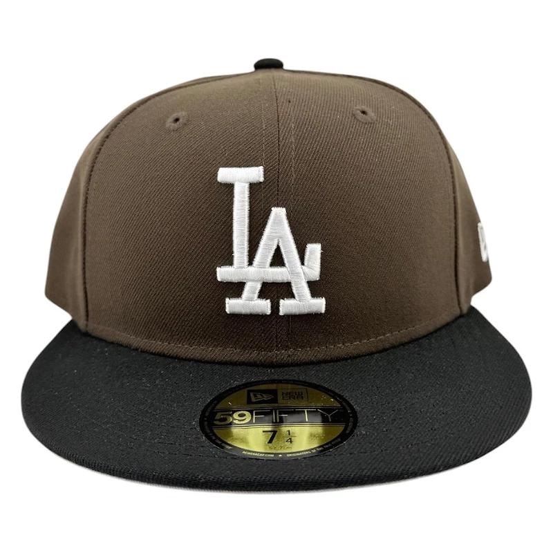 Los Angeles Dodgers Black and Brown Two Tone Grey UV New Era 59FIFTY Fitted Hat