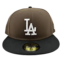 Los Angeles Dodgers Black and Brown Two Tone Grey UV New Era 59FIFTY Fitted Hat