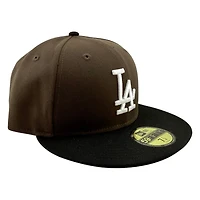 Los Angeles Dodgers Black and Brown Two Tone Grey UV New Era 59FIFTY Fitted Hat