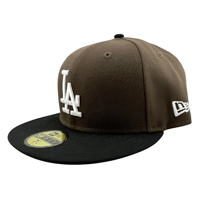 Los Angeles Dodgers Black and Brown Two Tone Grey UV New Era 59FIFTY Fitted Hat