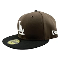 Los Angeles Dodgers Black and Brown Two Tone Grey UV New Era 59FIFTY Fitted Hat