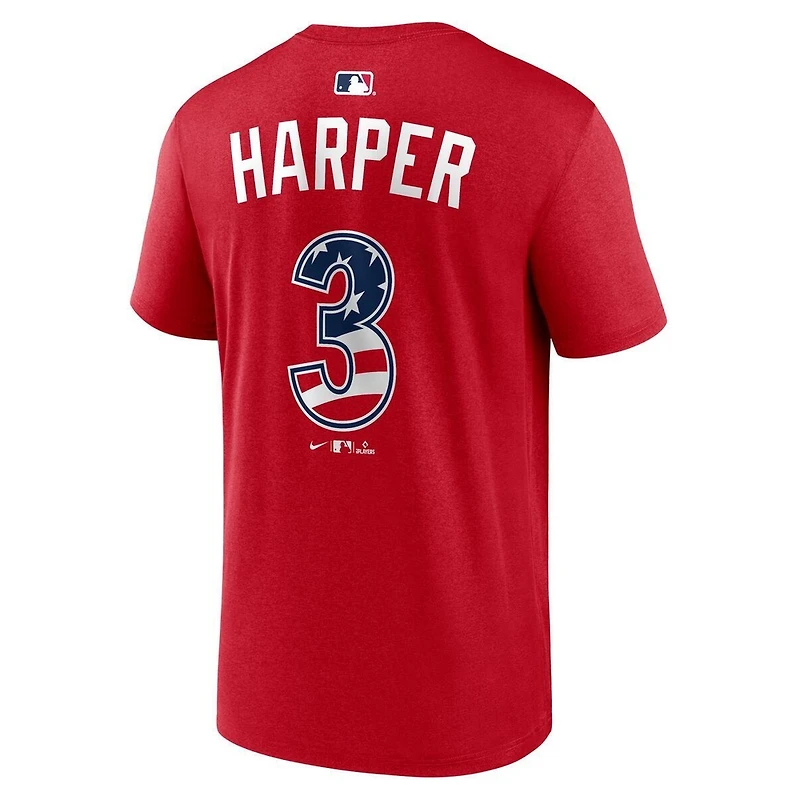 National League Bryce Harper 2026 All-Star Game Sport Red Name & Number Nike T-Shirt