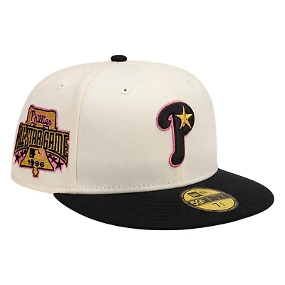 Philadelphia Phillies Chrome and Black Two Tone 1996 ASG Patch UV New Era 59FIFTY Fitted Hat