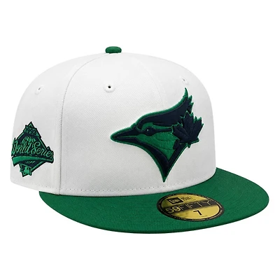 Toronto Blue Jays White and Green 1993 World Series Patch New Era 59FIFTY Fitted Hat