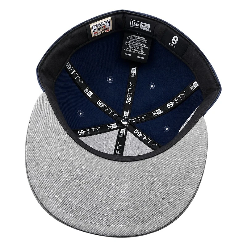Los Angeles Dodgers Navy and Graphite 60th Anniversary Patch New Era 59FIFTY Fitted Hat