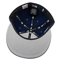 Los Angeles Dodgers Navy and Graphite 60th Anniversary Patch New Era 59FIFTY Fitted Hat