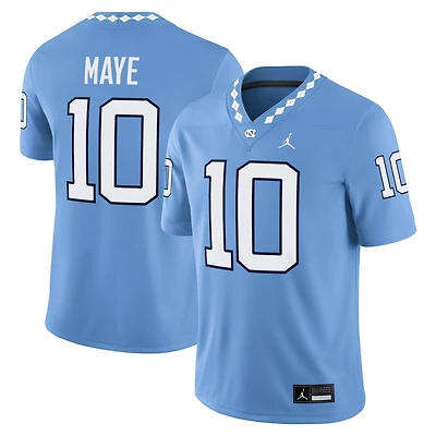 North Carolina Tar Heels Drake Maye Light Blue Jordan Game NCAA Football Jersey