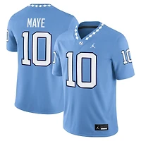 North Carolina Tar Heels Drake Maye Light Blue Jordan Game NCAA Football Jersey
