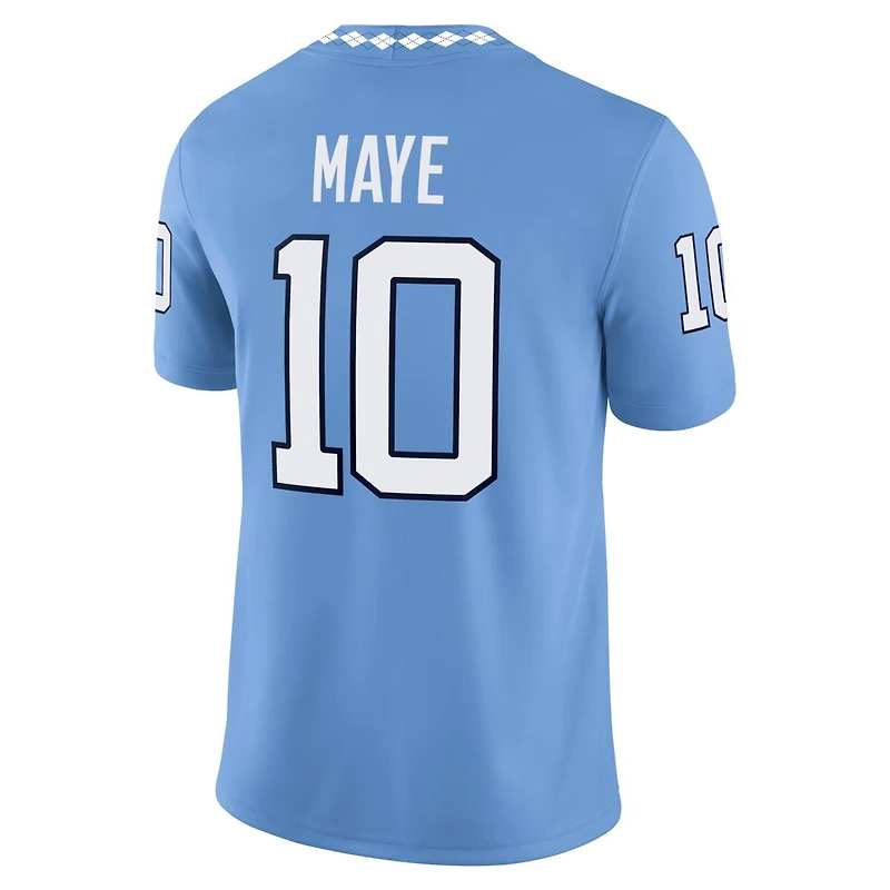 North Carolina Tar Heels Drake Maye Light Blue Jordan Game NCAA Football Jersey