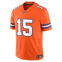 Denver Broncos Nik Bonitto Orange Alternate Mile High 1977 Throwback Nike Vapor F.U.S.E Stitched Limited Jersey