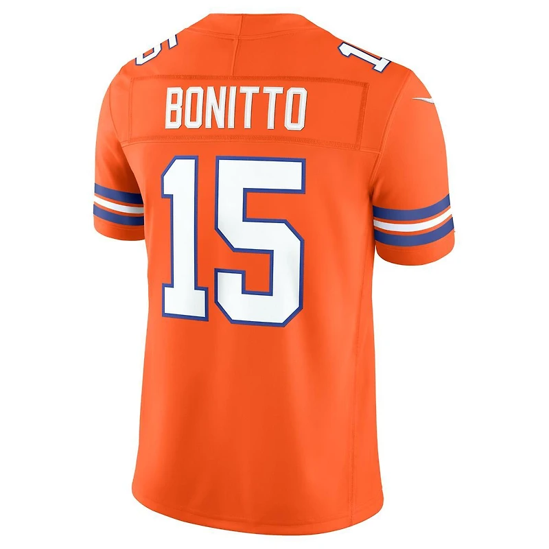 Denver Broncos Nik Bonitto Orange Alternate Mile High 1977 Throwback Nike Vapor F.U.S.E Stitched Limited Jersey