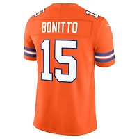 Denver Broncos Nik Bonitto Orange Alternate Mile High 1977 Throwback Nike Vapor F.U.S.E Stitched Limited Jersey